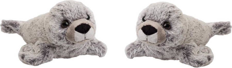 Nature planet Pluche grijze zeehond knuffel 2x size 22 cm Kinderen speelgoed Dieren knuffels cadeau zeehonden