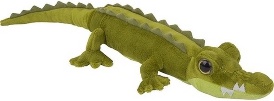 Nature planet Pluche groene krokodil knuffel 60 cm Krokodillen wilde dieren knuffels Speelgoed voor kinderen
