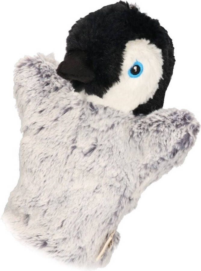 Nature planet Pluche handpop knuffel pinguin 22 cm Poppenkast speelgoed dieren