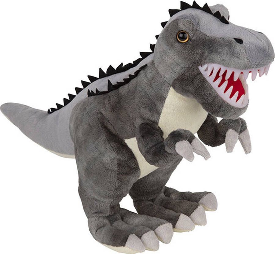 Nature planet Pluche knuffel dinosaurus T-Rex grijs van 50 cm Dino speelgoed knuffeldieren