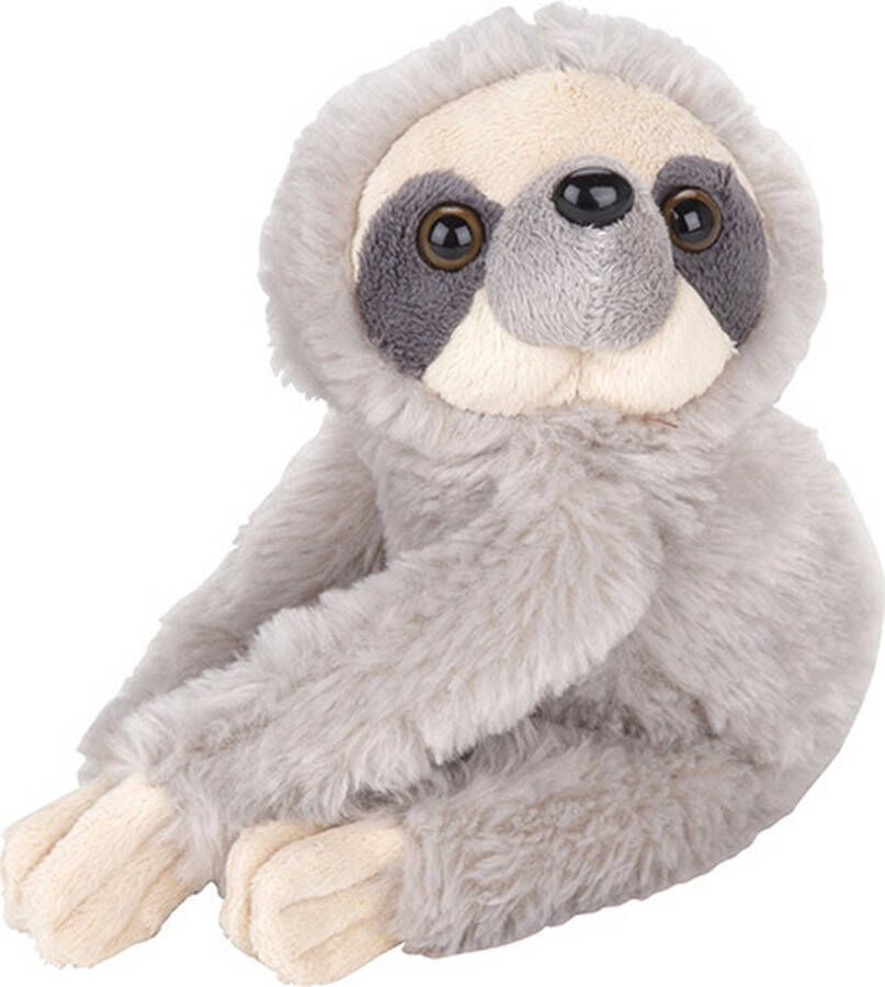 Nature planet Pluche knuffel luiaard van 17 cm Speelgoed knuffeldieren luiaards Ophangen met klitteband handjes