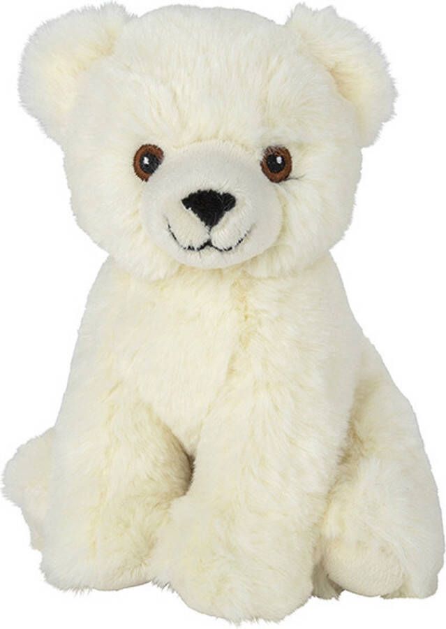 Nature planet Pluche knuffel ijsbeer van 16 cm Speelgoed knuffeldieren ijsberen