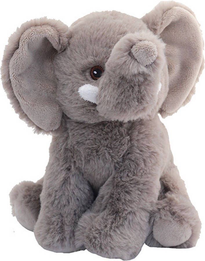 Nature planet Pluche knuffel olifant van 19 cm Speelgoed knuffeldieren olifanten