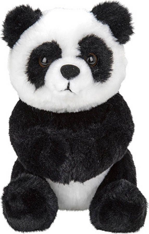 Nature planet Pluche knuffel panda beer van 18 cm Speelgoed knuffeldieren panda beer Ophangen met klitteband handjes