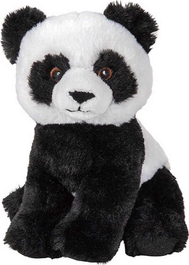 Nature Planet pluche Panda knuffel dier 19 cm zwart wit knuffels Knuffeldier