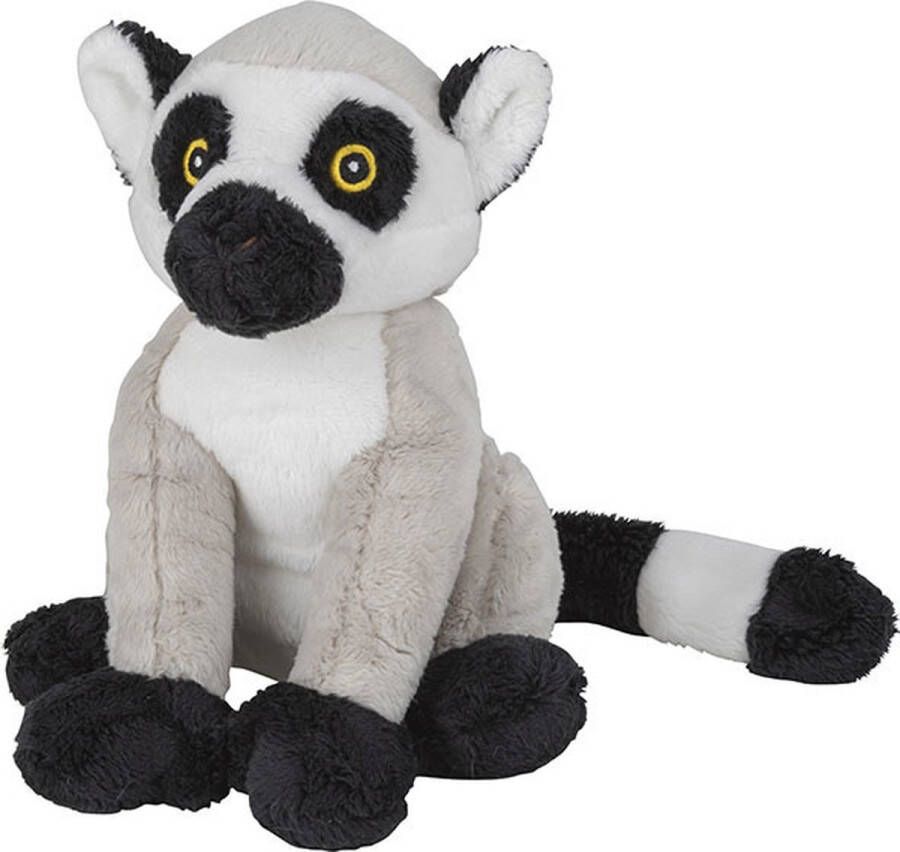 Nature planet Pluche knuffel ringstaart maki aap van 19 cm Speelgoed knuffeldieren apen