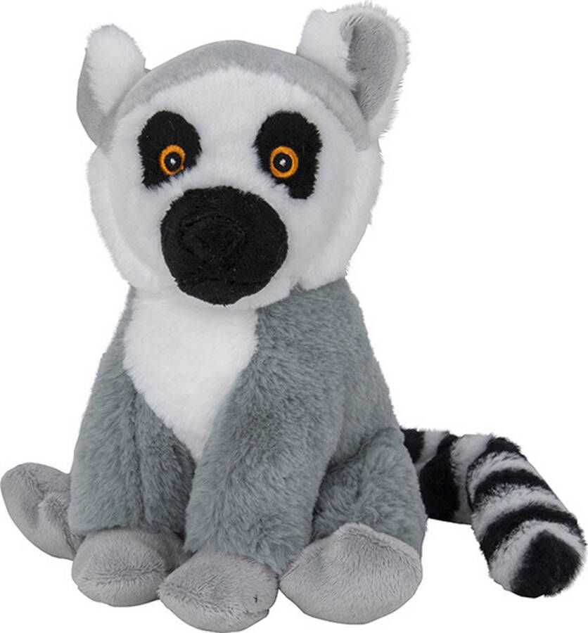 Nature planet Pluche knuffel ringstaart maki aap van 21 cm Speelgoed knuffeldieren apen