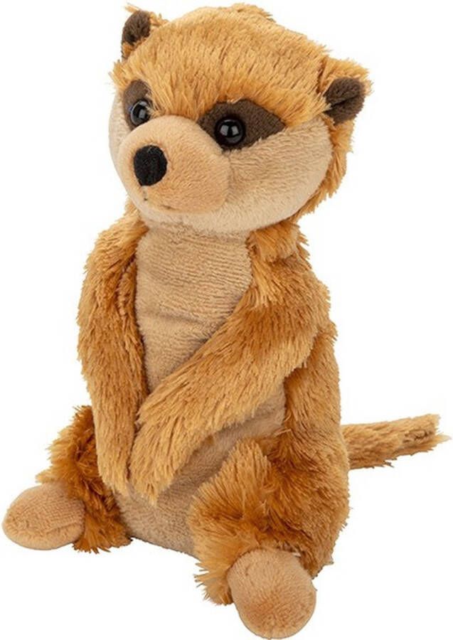 Nature planet Pluche knuffel Stokstaartje van 17 cm Dieren knuffelbeesten voor kinderen of decoratie