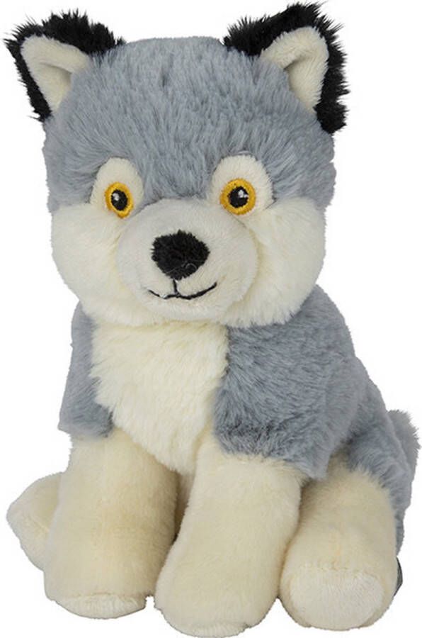 Nature planet Pluche knuffel wolf van 16 cm Speelgoed knuffeldieren wolven