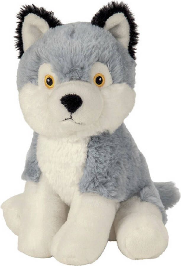 Nature planet Pluche knuffel wolf van 19 cm Speelgoed knuffeldieren wolven