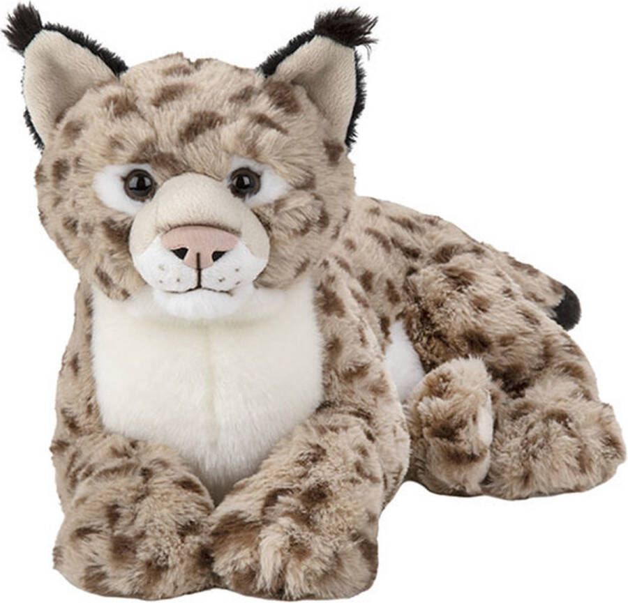 Nature planet Pluche liggende Lynx knuffel van 39 cm Dieren speelgoed knuffels cadeau Bosdieren