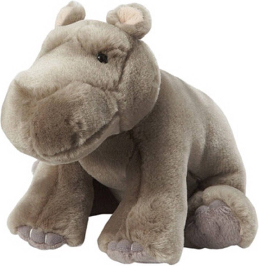 Nature Planet Grijze nijlpaard 18 cm knuffel Knuffeldier