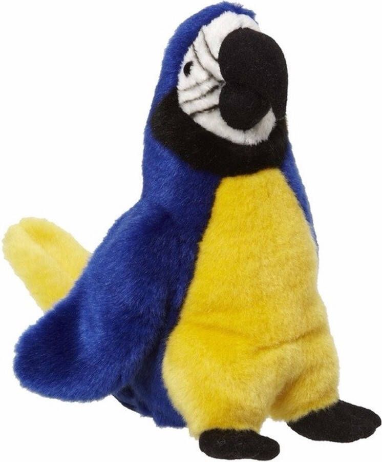 Nature planet Pluche papegaai knuffel blauw 26 cm Papegaaien speelgoed knuffels artikelen