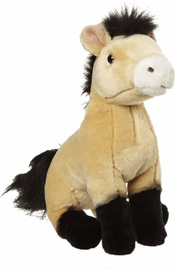 Nature Planet pluche Przewalski paarden knuffel lichtbruin 27 cm Knuffel boederijdieren