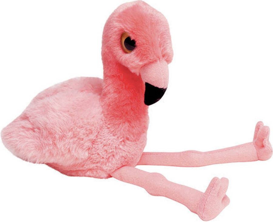 Nature planet Pluche Roze Flamingo knuffeldier van 23 cm Speelgoed dieren knuffels cadeau voor kinderen