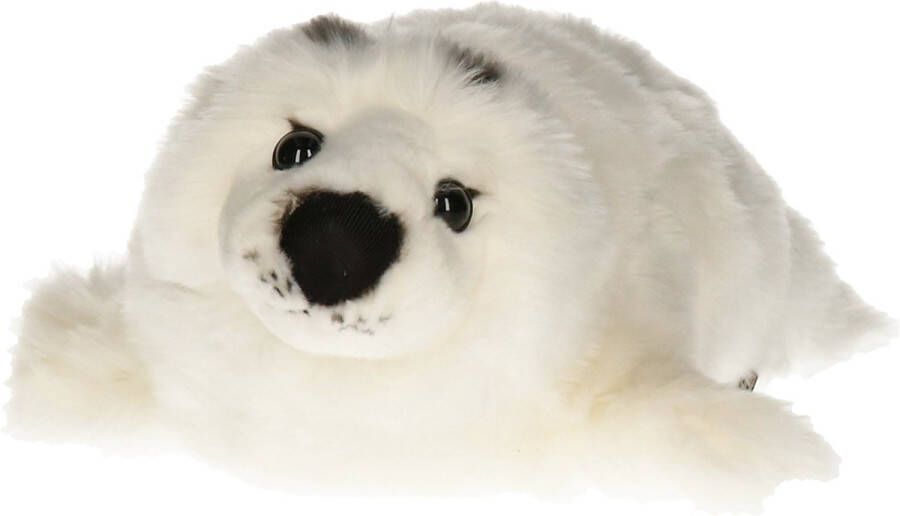 Nature Planet Witte knuffel zeehond 40 cm Knuffel zeedieren