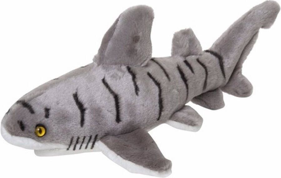 Nature Planet Pluche knuffel tijgerhaai 30 cm Knuffel zeedieren