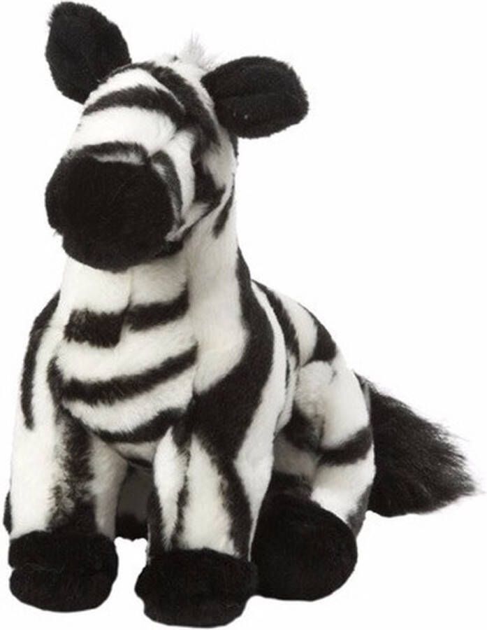 Nature planet Zebra knuffeltje 18 cm knuffeldier Speelgoed dieren knuffels