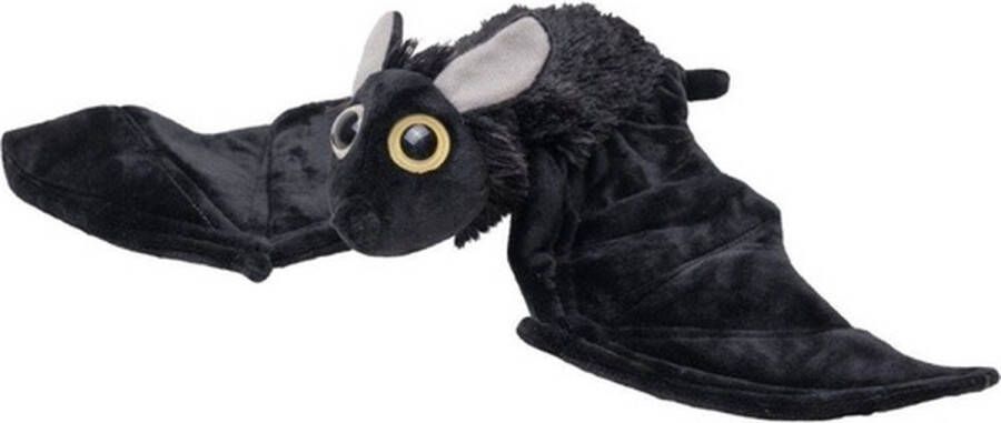 Nature Planet Pluche dierenknuffel vleermuis zwart 55 cm Knuffeldier