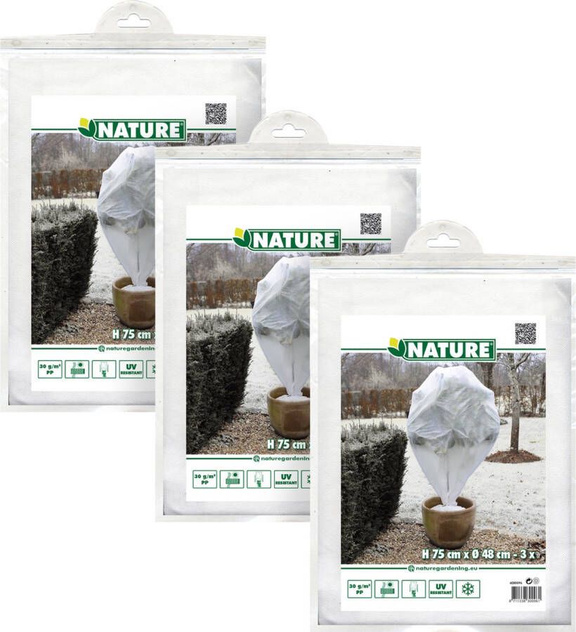 Nature plantenhoes 9x stuks H75 x D48 cm wit anti-vorst planten beschermhoes