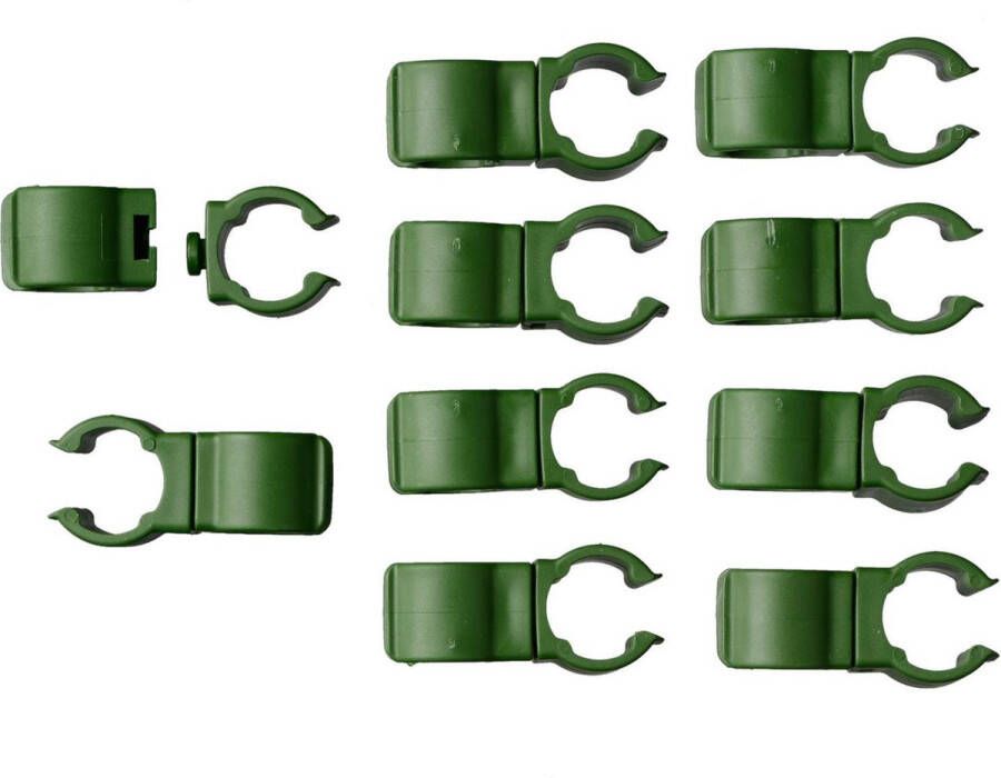 Nature Plantenstokclips Klim-En Geleide Artikel 1.6x1.6 cm Groen 10 stuks