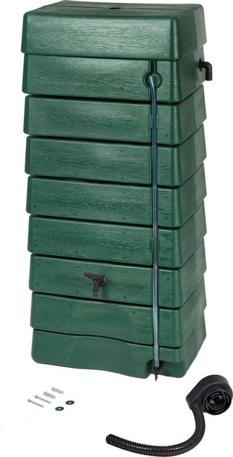 Nature Regenton Muurmodel Serie 320 276l Groen Hdpe Inclusief 2 Kranen 58 5x39 5x134 5cm