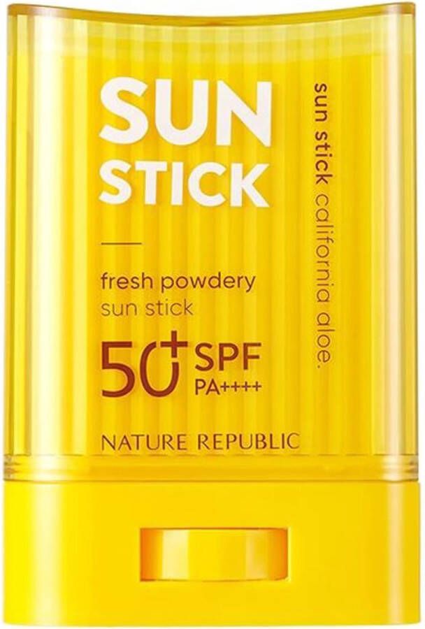 Nature Republic Sun Stick 50 SPF PA++++ Fresh Powdery California Aloe 24g Sunscreen Fresh Easy Waterproof Sunblock