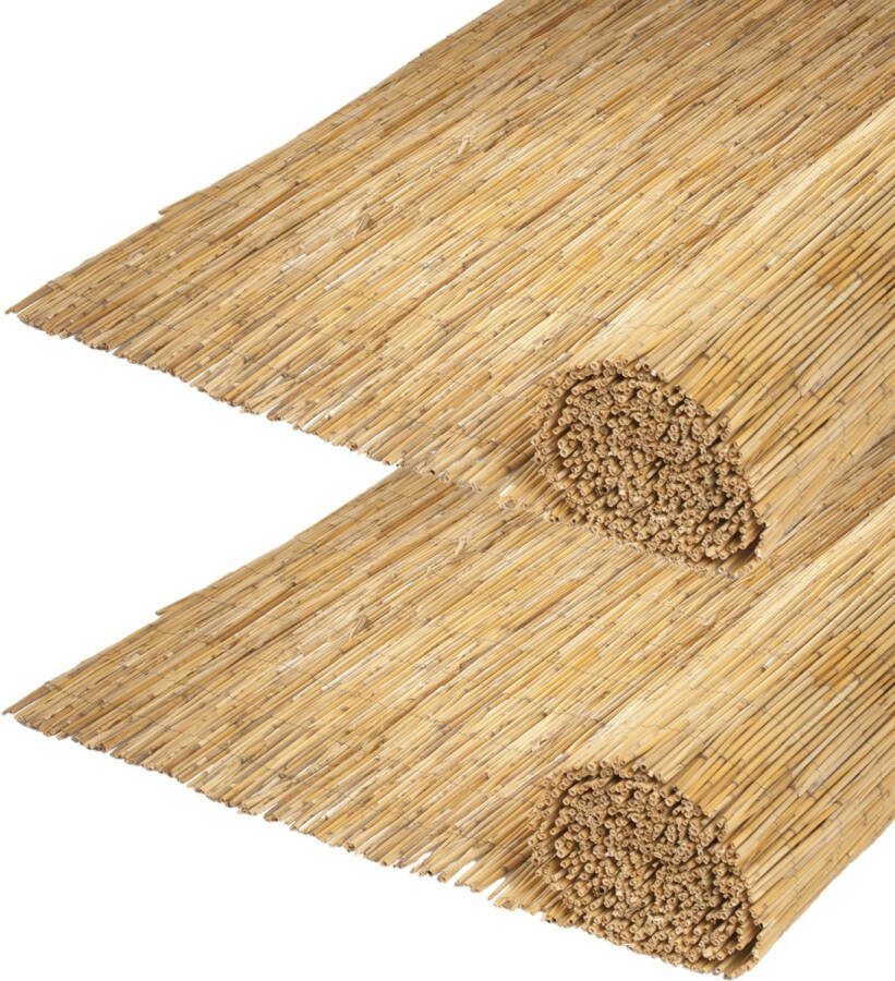 Nature Rietscherm Rrietmat 2x L500 x H100 cm tuinscherm schutting Totaal 10 meter