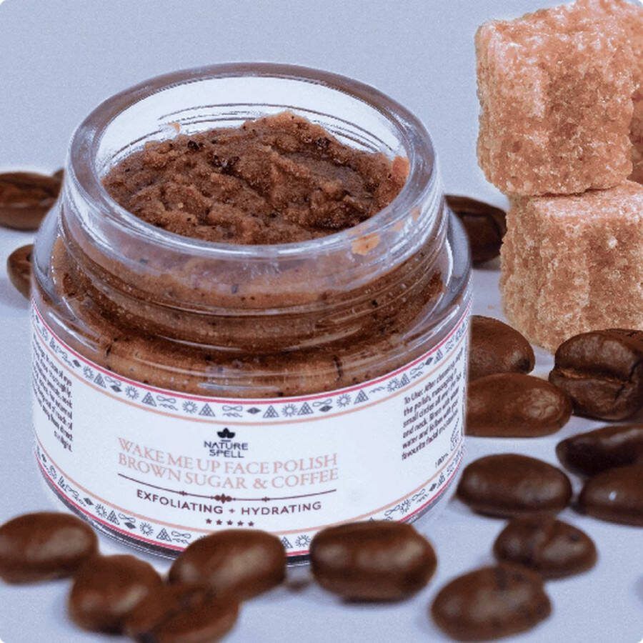 Nature spell Brown Sugar & Coffee Face Scrub 100ML Cruelty-Free Not Tested On Animals Suitable For Vegan