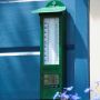 Merkloos Sans marque Binnen buiten digitale thermometer groen van kunststof 9.5 x 24 cm buitenthemometers raamthermometers kozijnthermometers - Thumbnail 2