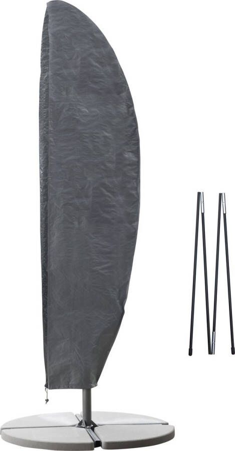 Nature Tuinmeubelhoes Beschermhoes voor parasol H260 x Ø54-Ø32 Ø33-Ø20cm met koord en ritssluiting