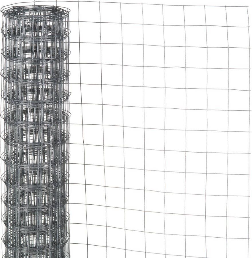 Nature Verzinkt staal gaas 0 5 x 2 5m Grijs 6 4 x 6 4mm mazen