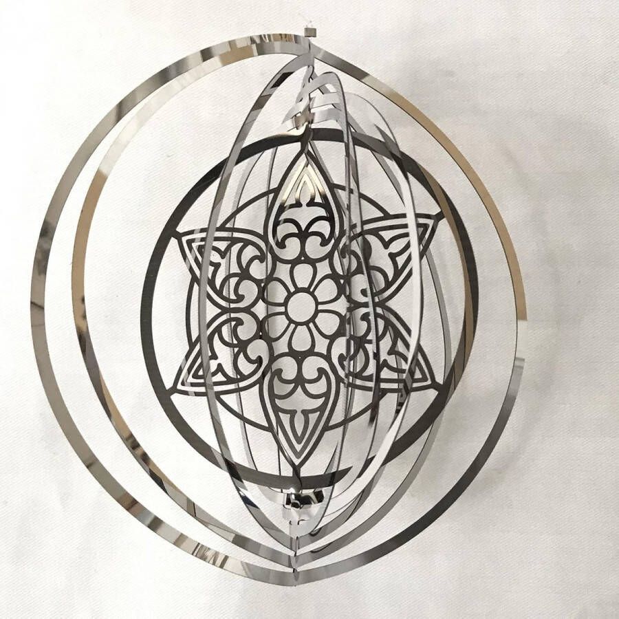 Nature's Melody Cosmo Spinner Mandala roestvrij staal ca.13cm 5 windspinner