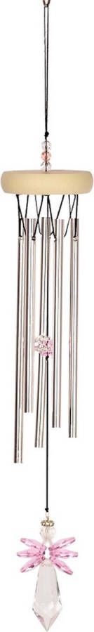 Nature's Melody Windgong Gem Tunes with Crystal Angel Pink GTC18ANGPK totale lengte ca 46 cm