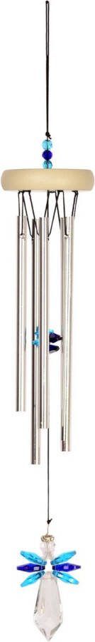 Nature's Melody Windgong Gem Tunes with Crystal Angel Blue GTC18ANGBL totale lengte ca 46 cm