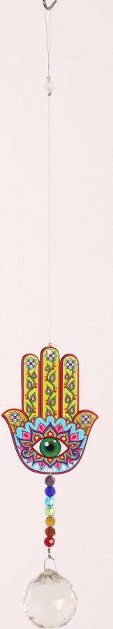 Nature's Melody Windspinner Hamsa Hand gekleurd CSDC16HH 40 cm