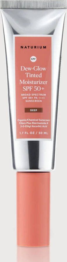 Naturium Dew-Glow Tinted Moisturizer Sunscreen Broad Spectrum Zonnebrand SPF 50+ Deep