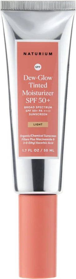 Naturium Dew-Glow Tinted Moisturizer Sunscreen Broad Spectrum Zonnebrand SPF 50+ Light