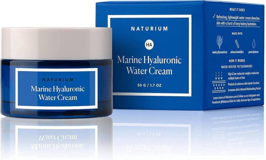 Naturium Marine Hyaluronic Water Cream Face Moisturizer Hydrating & Anti-Aging Skin Care Hydraterende Dagcrème 50gr