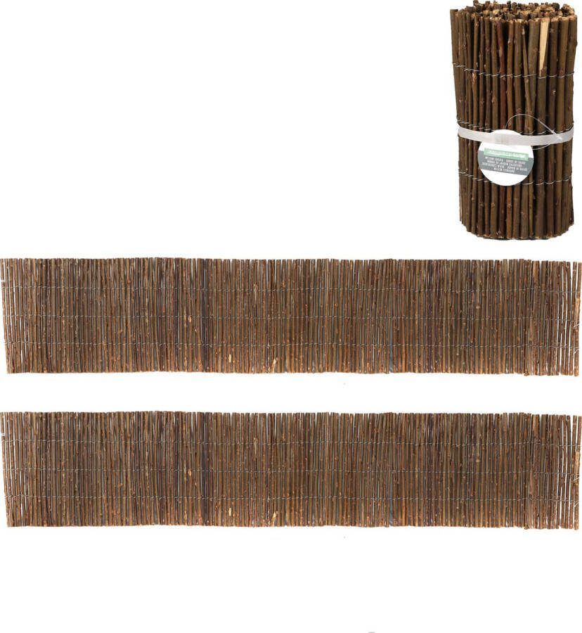 Naturn Living Wilgen Borderrand 20 x 100 cm Borderrand Op Rol Border Rollborder Tuinborder Tuindecoratie Border Decoratie Tuinpadrand Perkafboording Bloembedrand Tuinrand Bruin