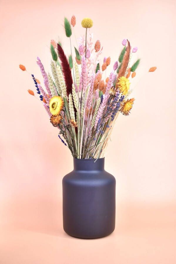 Natuurlijk Bloemen Moederdag Cadeau Droogbloemen met vaas boeket met vaas 50 cm Mixed Colors