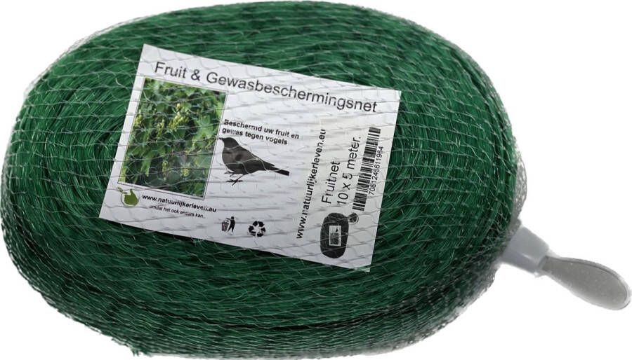 Natuurlijker leven Fruitnet 5x10 vogelnet ongediertewering gewasbescherming