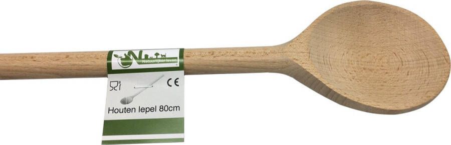 Natuurlijker leven Houten lepel 80 cm rond Houten spatel Brouwlepel