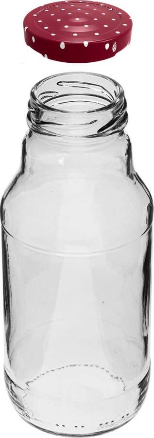 Natuurlijker leven Sapflesje (stip) 330 ml 6 stuks smootieflesje weckflesje