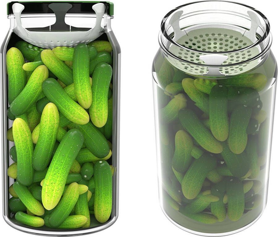Natuurlijker leven set pickle presses weckpot