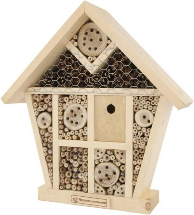 Natuurmonumenten Insectenhotel Sinne Stevig Natuurlijk hout Bijen Insecten