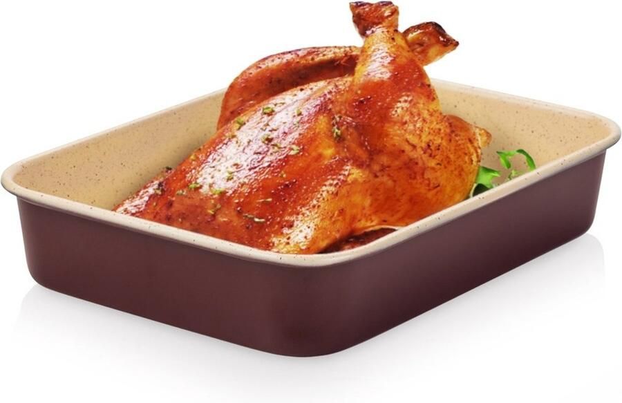 Nava Braadslede Graniet Rechthoekige TERRESTRIAL 6 l 40x28x7 cm Ovenschaal Braadpan