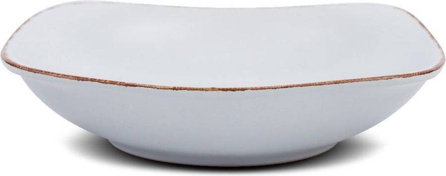 Nava Diep Bord Keramiek Vierkant SUGAR 23 cm 900 ml Soepbord Diepe Borden Pastabord