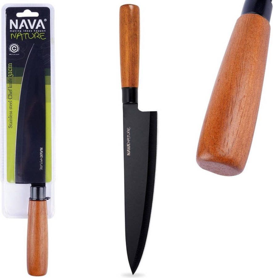 Nava Koksmes Edelstaal NATURE 31 cm Keukenmes