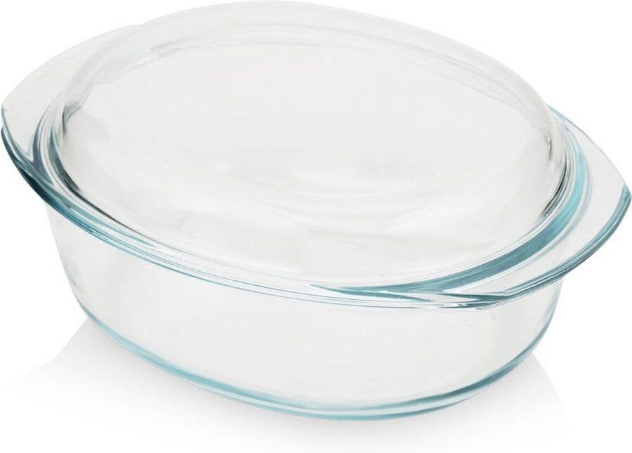 Nava Ovenschaal Glas met Deksel ARIZONA 33x23x13 cm 3 5 l Ovenschotel Braadslede Braadpan